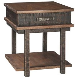 Ashley Furniture Stanah - Brown / Beige - Rectangular End Table Tables