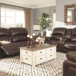 Ashley Furniture Reclining Furniture Hallstrung - PWR REC Loveseat/CON/ADJ HDRST