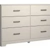 Ashley Furniture Dressers Stelsie - White - Six Drawer Dresser