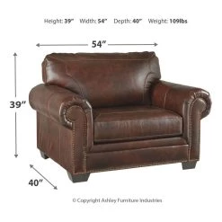 Signature Design By Ashley® Living Room Sets Roleson - Walnut - 4 Pc. - Sofa, Loveseat, Chair And A Half, Ottoman