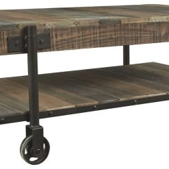 Ashley Furniture Bostweil - Light Brown/black - Rectangular Cocktail Table