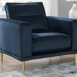 Signature Design By Ashley® Chair & Ottoman Sets Macleary - Navy - 2 Pc. - Chair, Ottoman