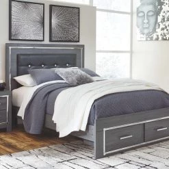 Signature Design By Ashley® Beds Lodanna - Gray - Platform Bed With 2 Storage Drawers