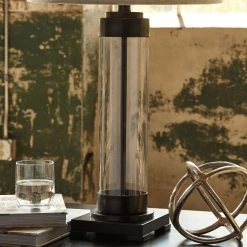 Ashley Furniture Talar - Clear/bronze Finish - Glass Table Lamp (1/cn) Accessories