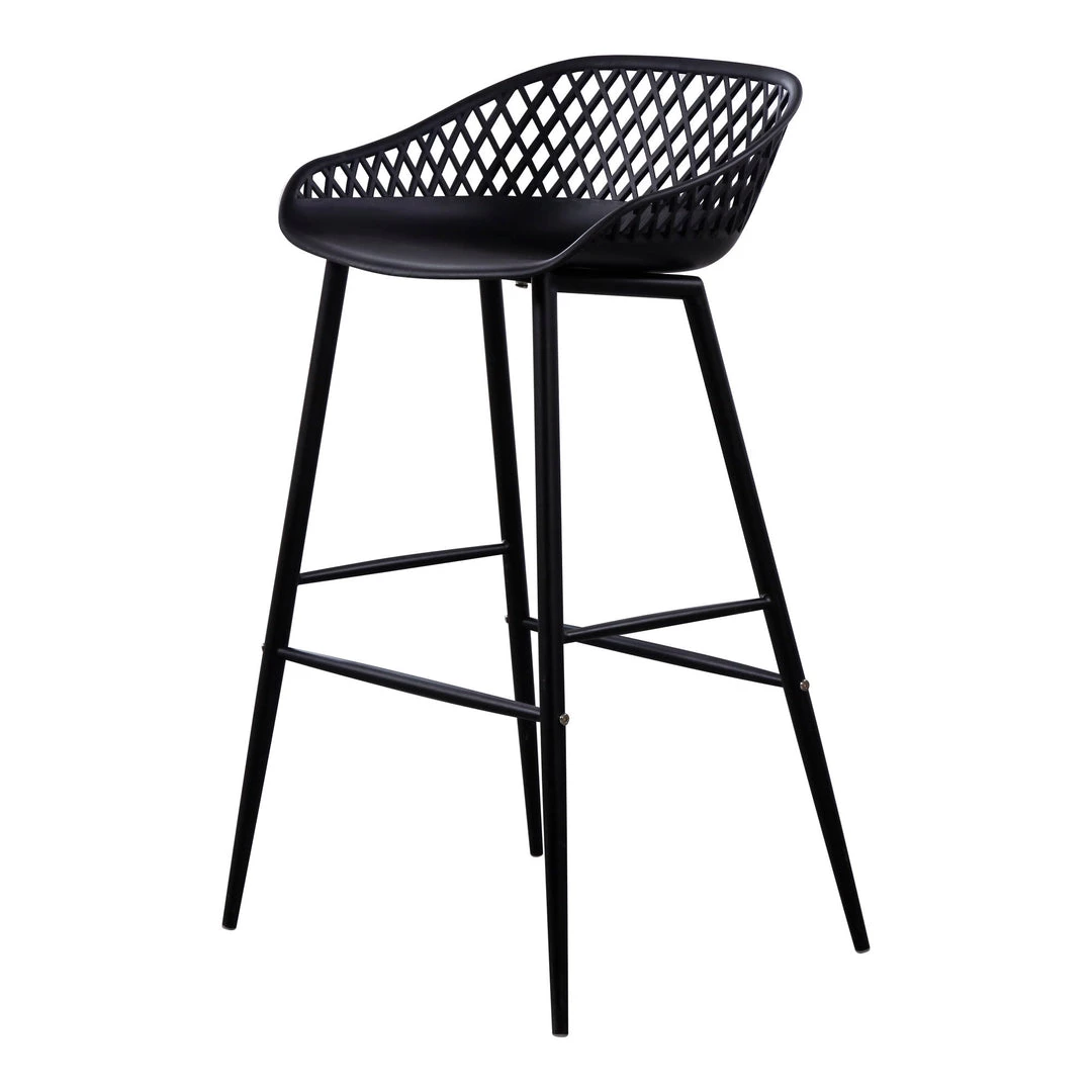 Moe's Home Collection Piazza Outdoor Barstool Black-m2 Stools 8 Moe's Home Collection Piazza Outdoor Barstool Black-m2 Stools