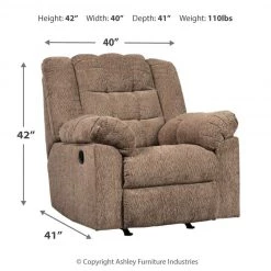 Ashley Furniture Reclining Furniture Workhorse - Cocoa - Rocker Recliner