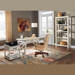 Signature Design By Ashley® Carynhurst - Attractive - Home Office Leg Desk, Printer Stand, Bookcase, Baldridge Swivel Chair Home Office Sets