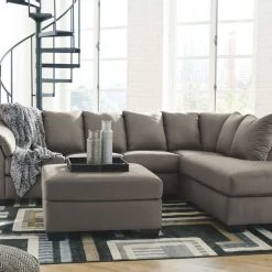 Signature Design By Ashley® Sectionals Darcy - Left Arm Facing Corner Chaise, Right Arm Facing Sofa Sectional