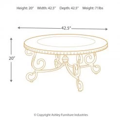 Ashley Furniture Tables Rafferty - Dark Brown - Round Cocktail Table 21 Ashley Furniture Tables Rafferty - Dark Brown - Round Cocktail Table