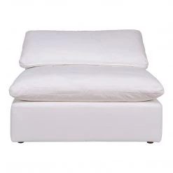 Moe's Home Collection Clay Slipper Chair Livesmart Fabric White