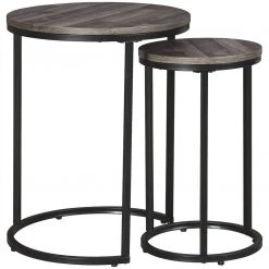 Ashley Furniture Briarsboro - Black/gray - Accent Table Set (2/cn)