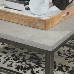 Ashley Furniture Shybourne - Gray/aged Bronze - Rectangular Cocktail Table Tables