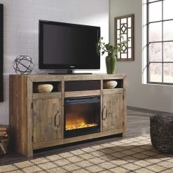 Ashley Furniture Sommerford - Brown - Lg Tv Stand W/fireplace Option