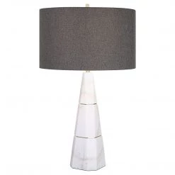 Uttermost Citadel White Marble Table Lamp