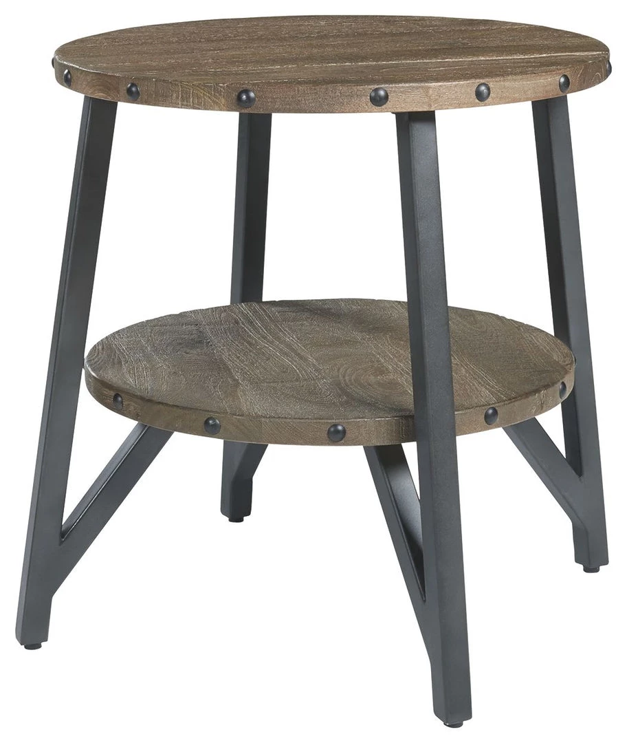 Ashley Furniture Tables Haffenburg - Medium Brown - Round End Table 3 Ashley Furniture Tables Haffenburg - Medium Brown - Round End Table