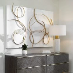 Accessories Uttermost Freehand Modern Metal Wall Panel