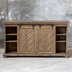 TV Stands Uttermost Primalia Barn Door Media Console