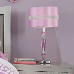 Ashley Furniture Nyssa - Purple - Metal Table Lamp (1/cn) Accessories