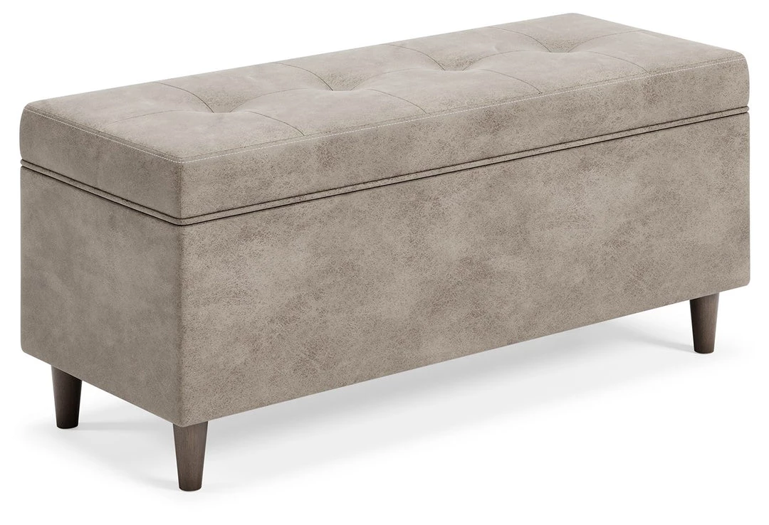 Ashley Furniture Becklow - Beige - Storage Bench 3 Ashley Furniture Becklow - Beige - Storage Bench