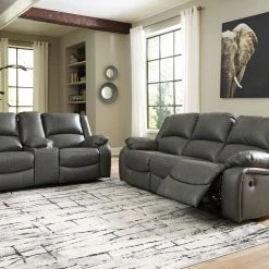 Signature Design By Ashley® Calderwell - Gray - 2 Pc. - Reclining Sofa, Loveseat Reclining Furniture