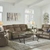 Signature Design By Ashley® Burkner - Mocha - Reclining Power Sofa, Reclining Power Loveseat, Power Rocker Recliner Reclining Furniture
