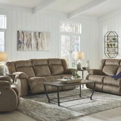 Signature Design By Ashley® Burkner - Mocha - Reclining Power Sofa, Reclining Power Loveseat, Power Rocker Recliner Reclining Furniture