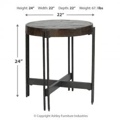 Ashley Furniture Tables Jillenhurst - Dark Brown - Round End Table