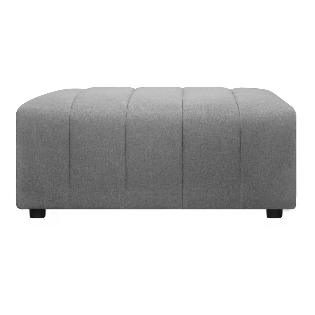 Moe's Home Collection Lyric Ottoman Grey Ottomans 3 Moe's Home Collection Lyric Ottoman Grey Ottomans