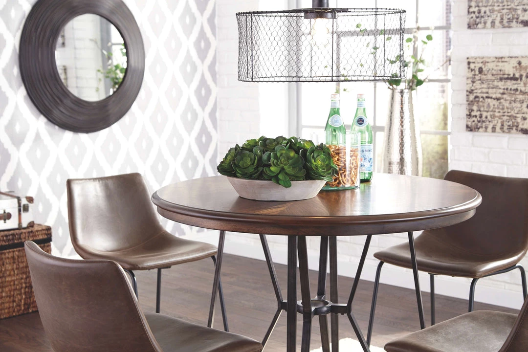 Ashley Furniture Centiar - Dark Brown - Round Drm Counter Table Tables 8 Ashley Furniture Centiar - Dark Brown - Round Drm Counter Table Tables