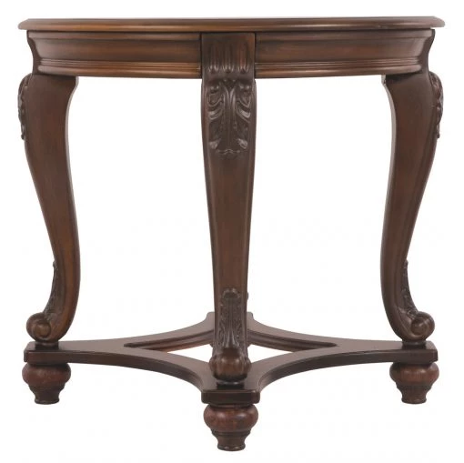 Ashley Furniture Norcastle - Dark Brown - Round End Table