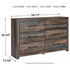 Signature Design By Ashley® Drystan - Multi - Dresser, Mirror, Chest, Panel Headboard, Nightstand Bedroom Sets 16 Signature Design By Ashley® Drystan - Multi - Dresser, Mirror, Chest, Panel Headboard, Nightstand Bedroom Sets