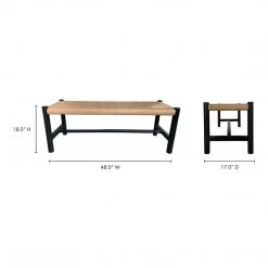 Moe's Home Collection Benches Hawthorn Bench Small Black