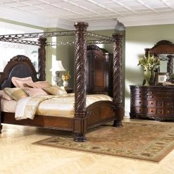 Ashley Furniture North - Dark Brown - Three Drawer Night Stand Nightstands