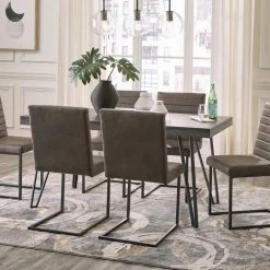Signature Design By Ashley® Strumford - Black - 7 Pc. - Dining Room Table, 6 Side Chairs Dining Room Sets