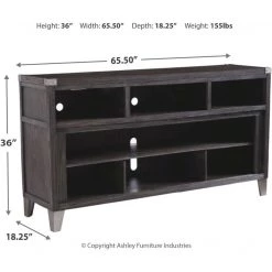 Signature Design By Ashley® Todoe - Gray - 2 Pc. - 65" Tv Stand With Wide Fireplace Insert