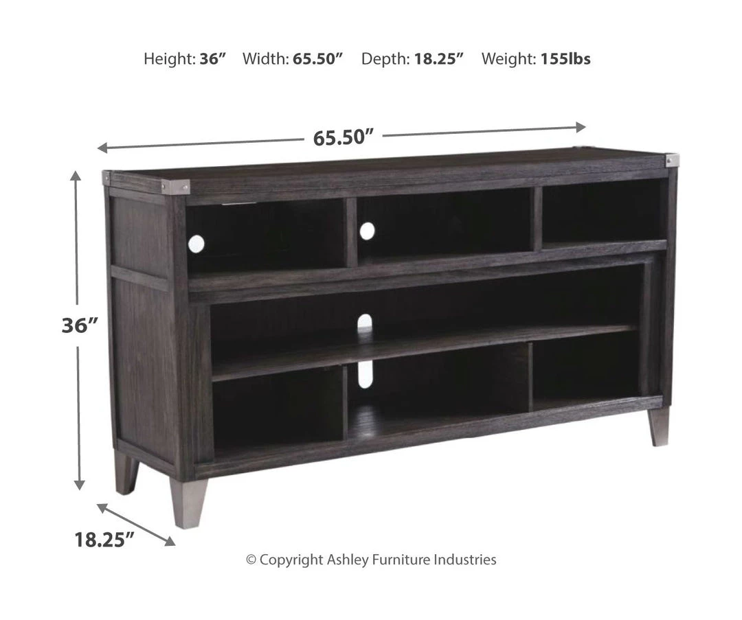 Signature Design By Ashley® Todoe - Gray - 2 Pc. - 65" Tv Stand With Wide Fireplace Insert 4 Signature Design By Ashley® Todoe - Gray - 2 Pc. - 65" Tv Stand With Wide Fireplace Insert