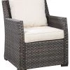 Ashley Furniture Easy - Dark Brown/beige - Lounge Chair W/cushion (1/cn)