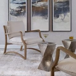 Uttermost Melora Solid Oak Accent Chair Chairs