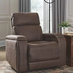 Ashley Furniture Reclining Furniture Rowlett - Walnut - Pwr Recliner/adj Headrest