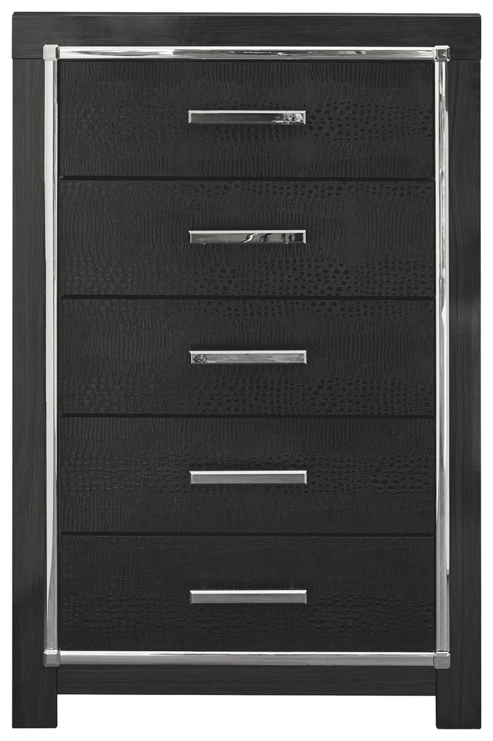 Ashley Furniture Kaydell - Black - Five Drawer Chest 6 Ashley Furniture Kaydell - Black - Five Drawer Chest