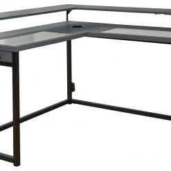 Signature Design By Ashley® Desks Lynxtyn - Black / Gray - L-desk