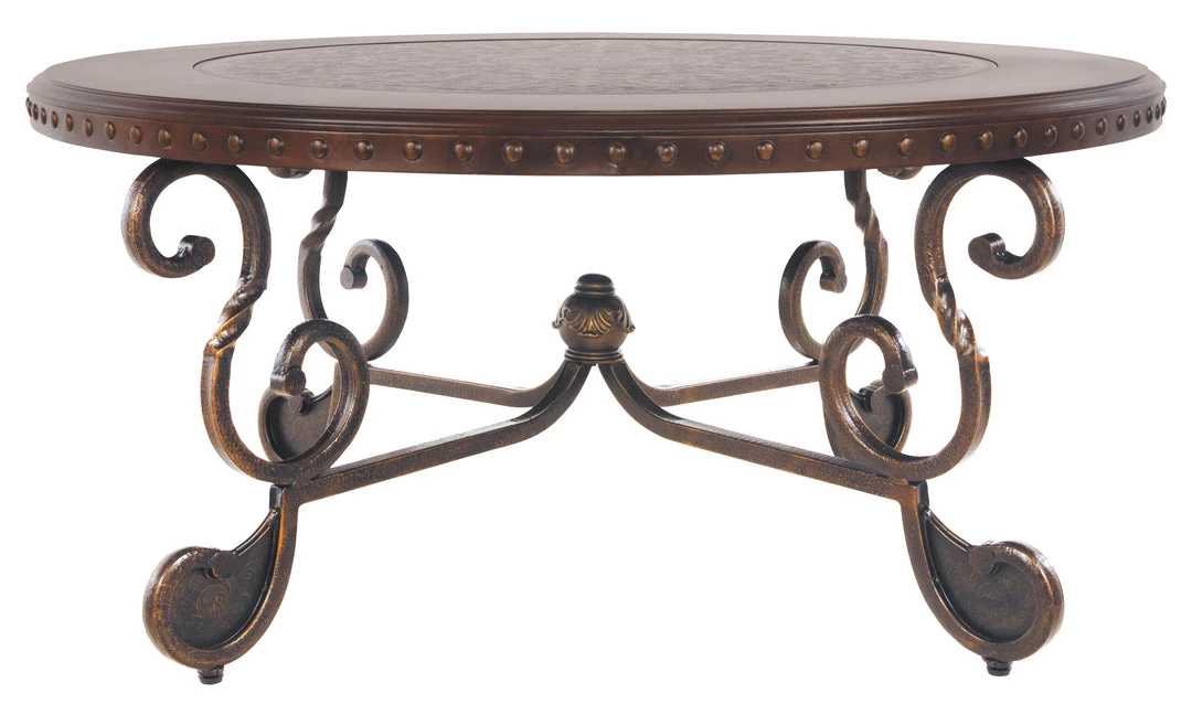 Ashley Furniture Tables Rafferty - Dark Brown - Round Cocktail Table 5 Ashley Furniture Tables Rafferty - Dark Brown - Round Cocktail Table