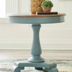 Ashley Furniture Mirimyn - Teal/brown - Accent Table Tables