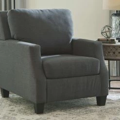 Signature Design By Ashley® Chair & Ottoman Sets Bayonne - Charcoal - 2 Pc. - Chair, Ottoman