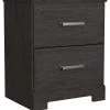 Ashley Furniture Nightstands Belachime - Black - Two Drawer Night Stand