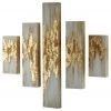 Ashley Furniture Accessories Devlan - Gold Finish/white - Wall Art Set (5/cn)