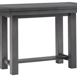 Signature Design By Ashley® Dining Room Sets Myshanna - Dark Gray - 7 Pc. - Counter Extension Table, 6 Barstools