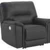 Ashley Furniture Henefer - Midnight - Pwr Recliner/adj Headrest Reclining Furniture