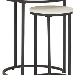 Ashley Furniture Tables Briarsboro - White/black - Accent Table (2/cn)