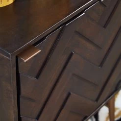 Ashley Furniture Cabinets Dorvale - Dark Brown - Accent Cabinet